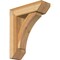 Ekena Millwork Thorton Slat Rough Sawn Bracket w/ Offset Brace, Western Red Cedar, 6"W x 18"D x 22"H BKT0604X18X22THR06RWR - alternate 1